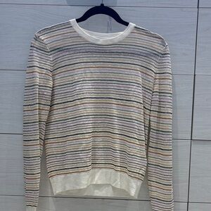Joie Multicolor Striped Crew Neck Sweater